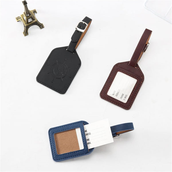 Suitcase Luggage Tag - Authentic Leather