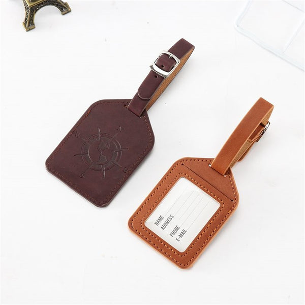 Suitcase Luggage Tag - Authentic Leather