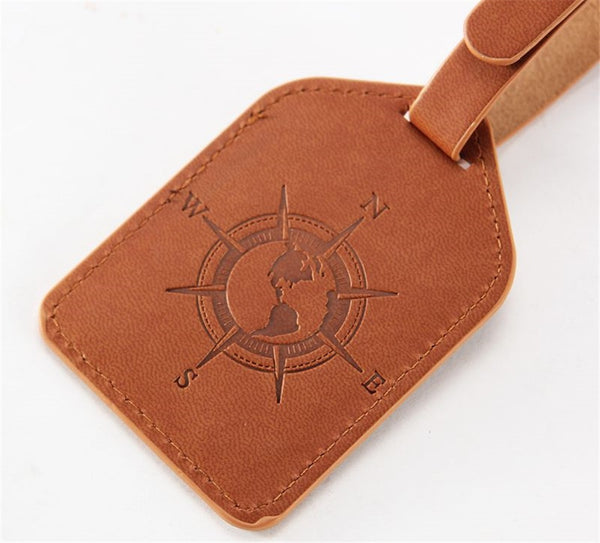 Suitcase Luggage Tag - Authentic Leather