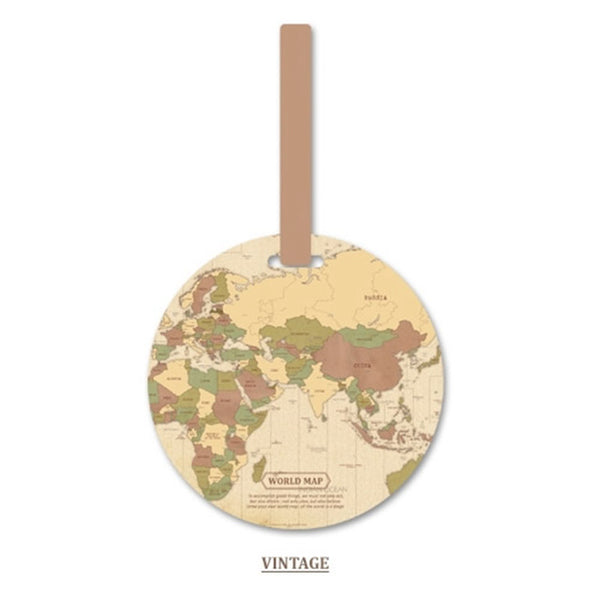 World Map Luggage Tags