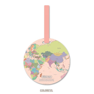 World Map Luggage Tags