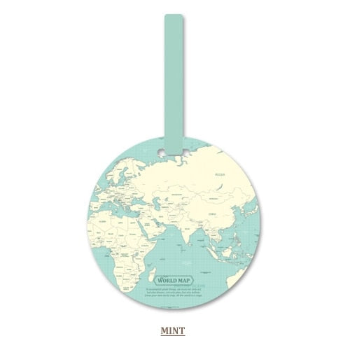 World Map Luggage Tags