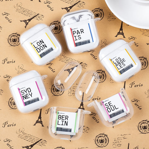 Flight Ticket Themed AirPods & Earbuds Case