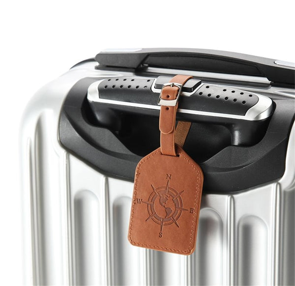 Suitcase Luggage Tag - Authentic Leather