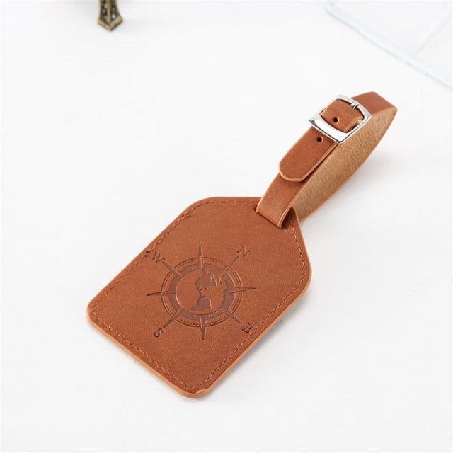 Suitcase Luggage Tag - Authentic Leather