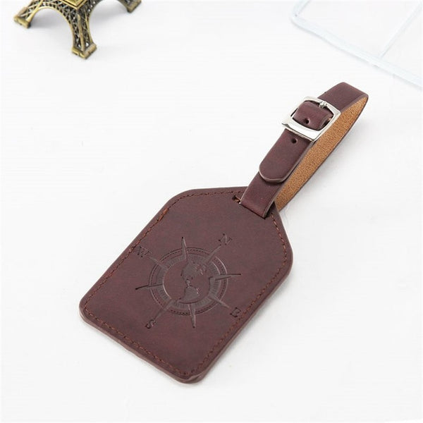 Suitcase Luggage Tag - Authentic Leather